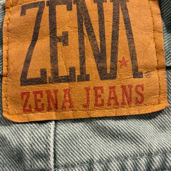 Y2K vintage Zena light blue high-waisted Mom Jeans tapered denim button, 8 tall - Picture 7 of 11